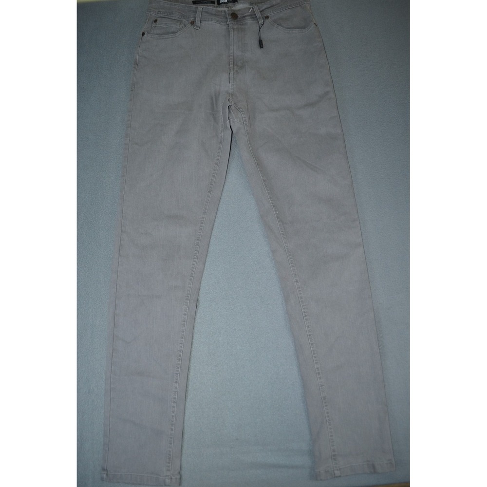 Barbell Apparel Jeans Mens 34x34 Gray Slim Athletic Fit Stretch Denim Cotton New - Picture 1 of 11